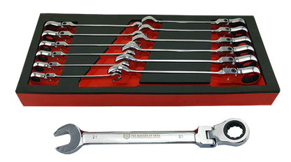 Flexi Ratchet Spanner Set 13 Pieces 8-21mm Britool Hallmark