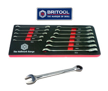 Ratchet Spanner Set 8-19mm + Stubby Ratchet Wrench Set Britool Hallmark
