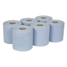 2-Ply Embossed Blue Paper Roll 150m - Pack of 6