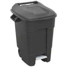 Refuse/Wheelie Bin with Foot Pedal 100L - Black