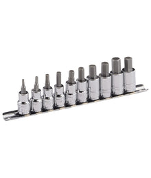 Genius Tools BS-310HM 10pc 3/8"SD Metric Hex Bit Socket Set 3-10mm