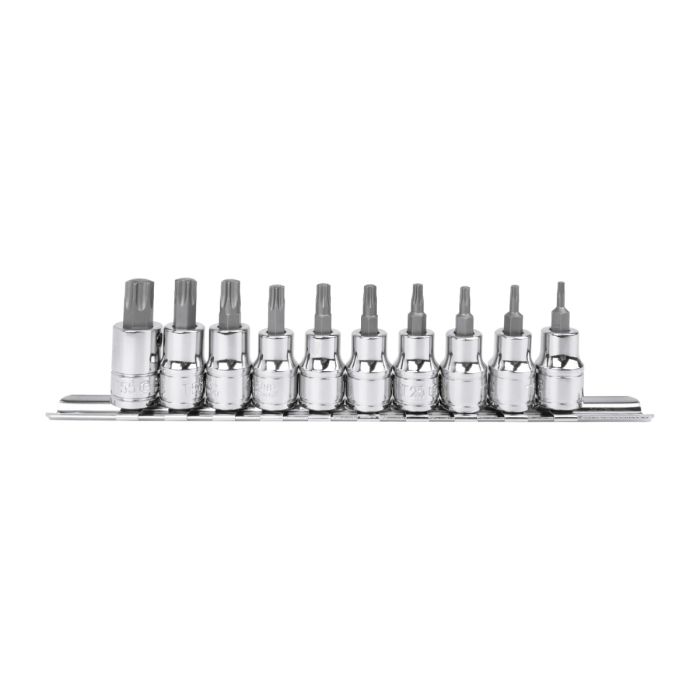 Genius Tools BS-310T 10pc 3/8"SD Torx Star Bit Socket Set