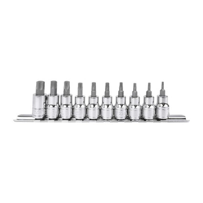 Genius Tools BS-310T 10pc 3/8"SD Torx Star Bit Socket Set