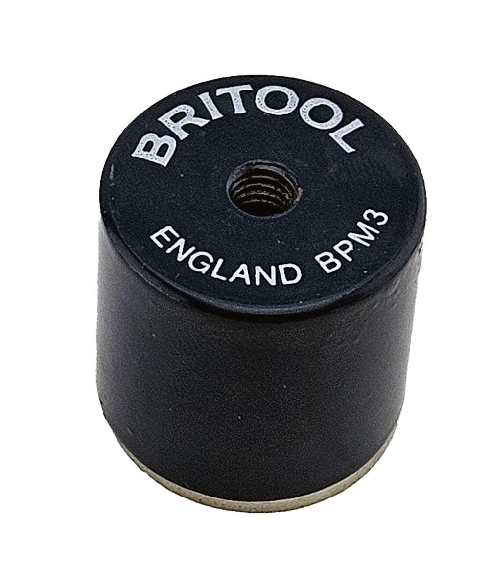 Dark blue Britool England branded cyclindical engineers pot magnet.