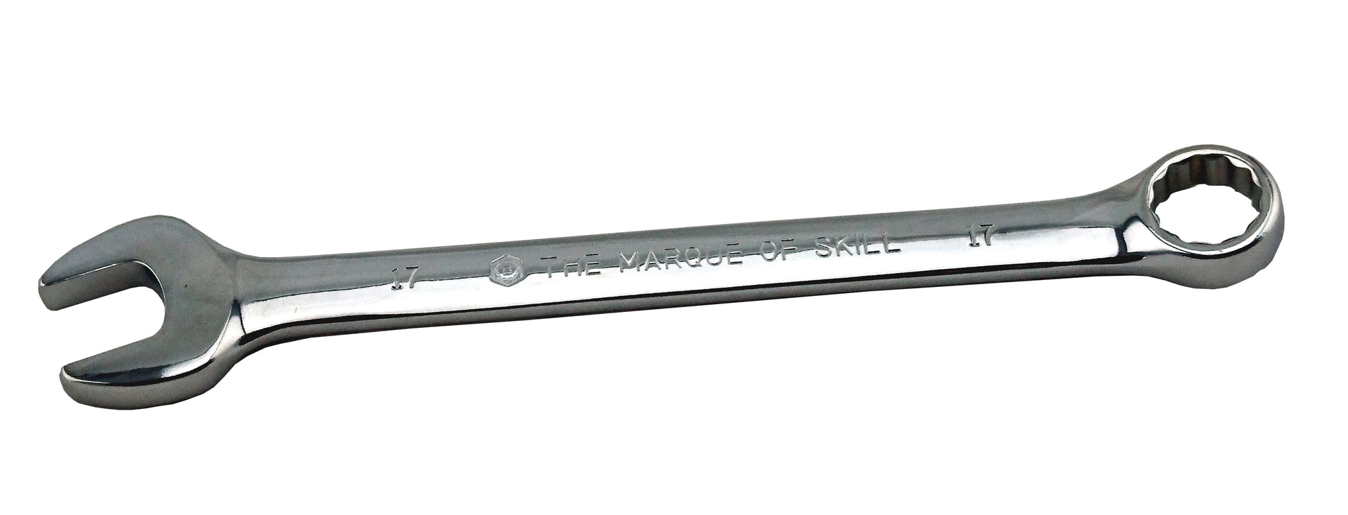 Example of a Britool Hallmark 17mm combination spanner from the CELMSET632 set.