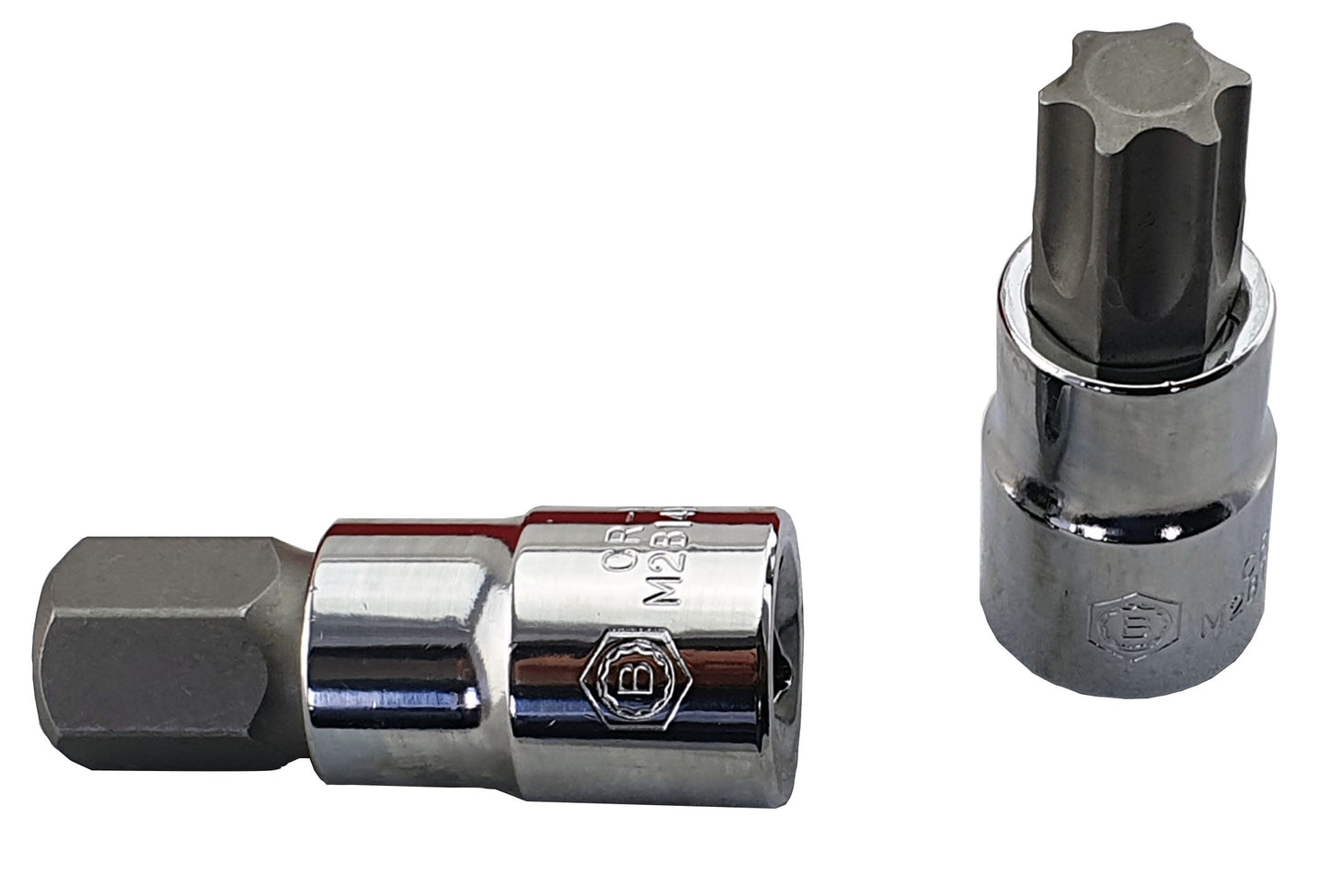 Example of Britool Hallmark 3/8" drive torx and hexagon bit sockets from the M2BTHXSET27 set.