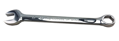 Britool Hallmark high chrome combination spanner range with a 6 point hexagonal ring end for good location on nuts.  Available in sizes 8-19mm
