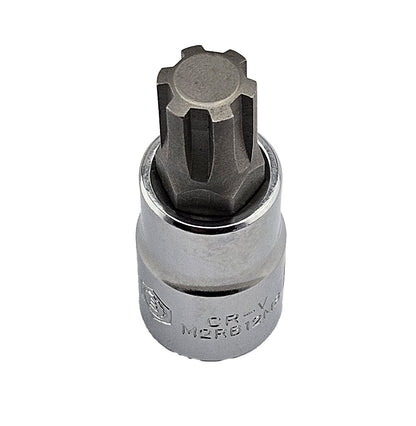 M12 chrome Ribe head bit socket in chrome from Britool Hallmark