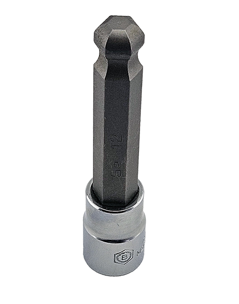 Britool Hallmark 12mm ball ended wobble bit socket from set M2BSET22.  With S2 steel bit.