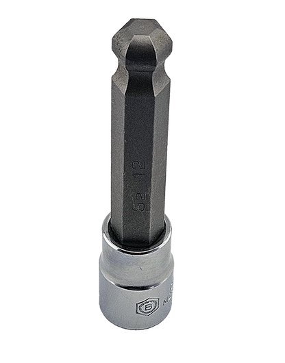 Britool Hallmark 12mm ball ended wobble bit socket from set M2BSET22.  With S2 steel bit.