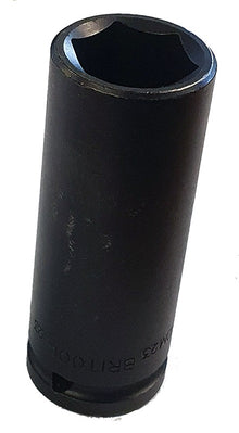 Britool Industrial 1/2" drive deep 23mm impact socket, hexagon profile