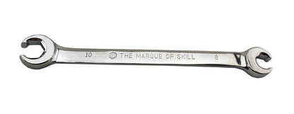Britool Hallmark 8 x 10mm flare nut spanner showing Marque of Skill branding.