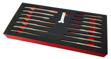 15 piece Britool Hallmark punch and chisel set in tool control foam.