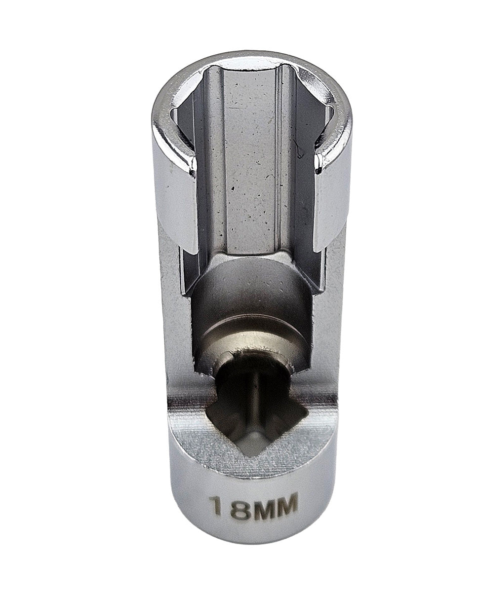 Britool Hallmark 18mm difficult access socket showing window.