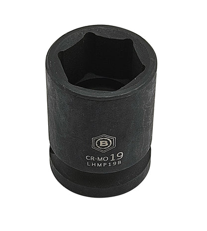 Britool Hallmark 1/2" drive 19mm impact socket showing part referance and branding.