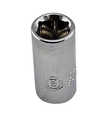 Britool Hallmark 1/4" drive 8mm hexagon standard depth chrome sockets from latest V3 design range.