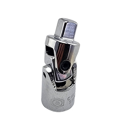 Britool Hallmark 1/4" drive universal joint socket in chrome, for hand use only.