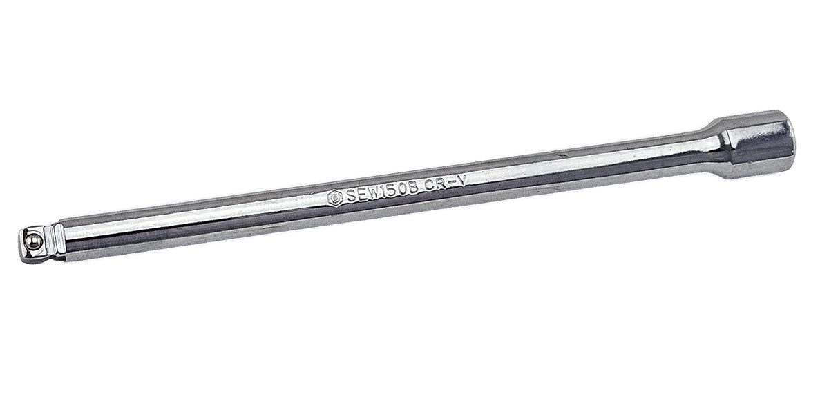 Britool Hallmark 1/4" drive 150mm  long chrome wobble end extension bar for restricted access use.