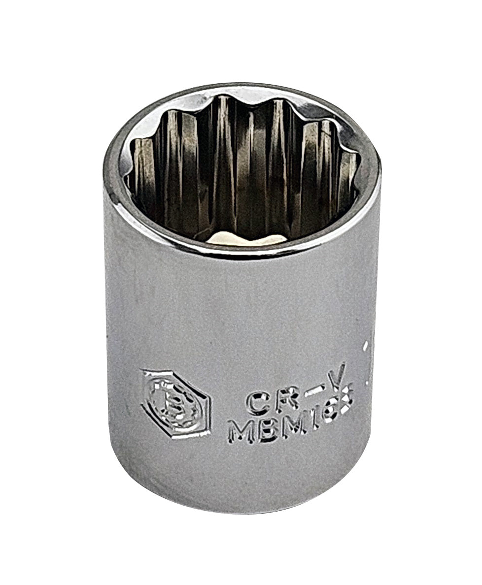 Britool Hallmark 3/8" drive bi-hexagon metric chrome socket with standard depth