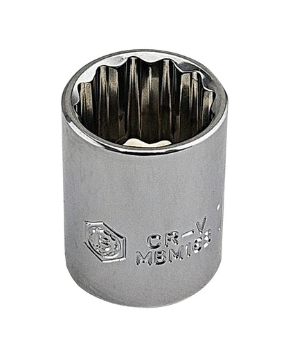 Britool Hallmark 3/8" drive bi-hexagon metric chrome socket with standard depth