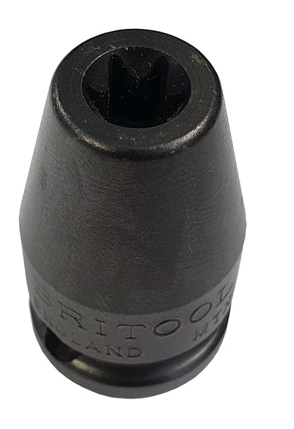 Black female Torx socket tool with the branding 'BRITOOL ENGLAND' visible on the side.