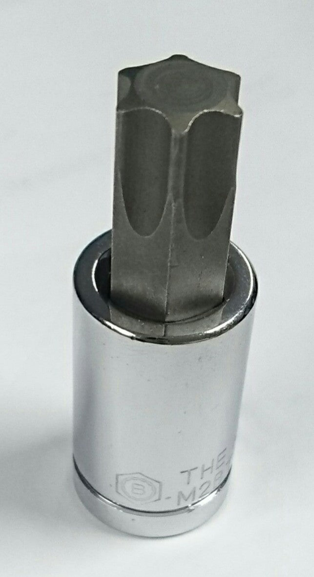 Britool Hallmark V2 3/8" drive chrome male torx bit socket with replaceable bit.