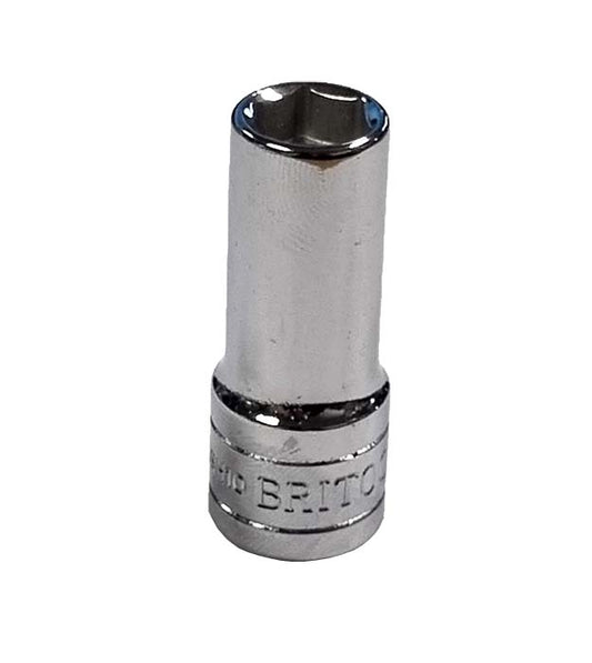 Britool branded chrome hexagon profile semi deep socket