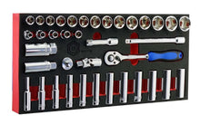 Britool Hallmark 3/8" drive socket and accessory set in tidy storage tool control foam.