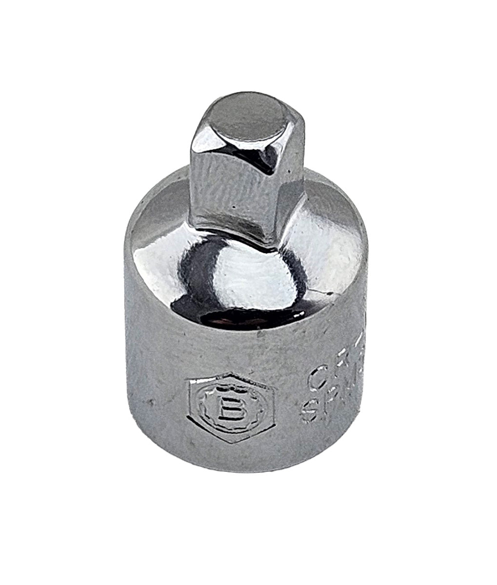 Britool Hallmark 3/8" female to 1/4" male step down chrome socket adaptor.