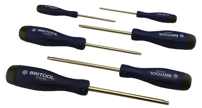 Britool Hallmark 6pc TRX screwdriver set, T10 - T40 sold loose.