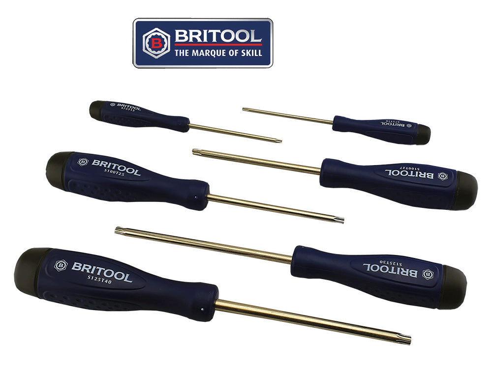 Britool Torx screwdriver set T10 T40, sold loose.