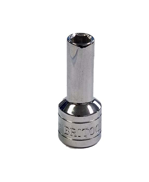 Britool Hallmark 3/8" drive semi deep chrome hexagon profile socket