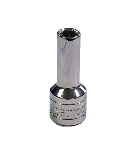 Britool Hallmark 3/8" drive semi deep chrome hexagon profile socket