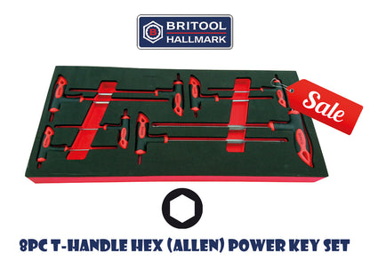 Britool Hallmark T handle hex key set