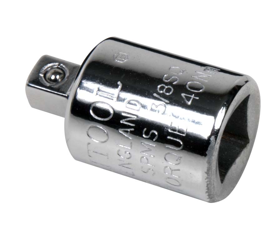 Britool England SPMS/A 3/8 inch female to 1/4 inch male chrome socket drive adaptor UK made 32mm long