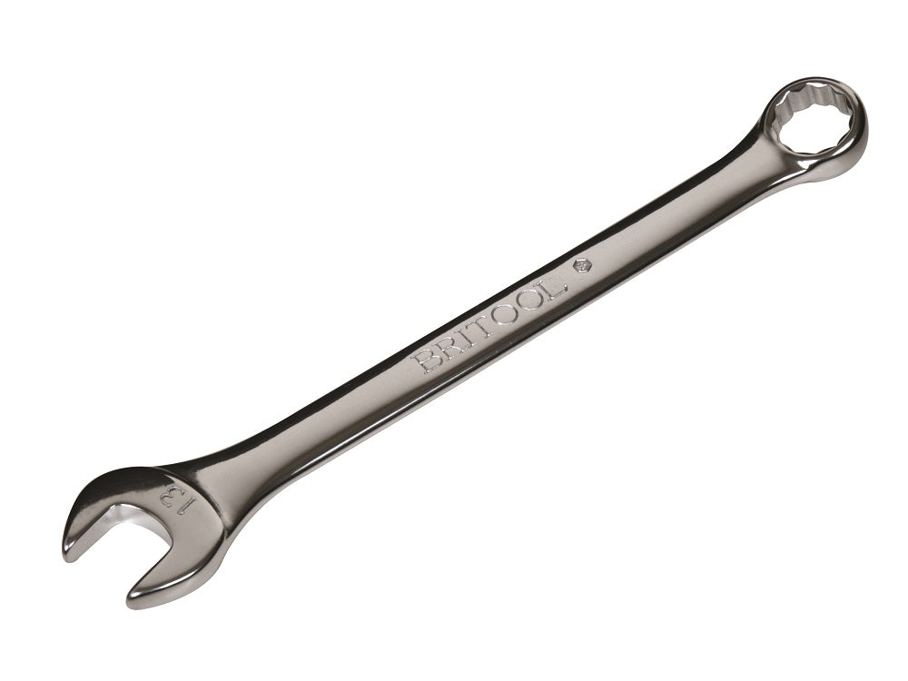 Britool England British made combination spanner with open end and 12 point bi-hexagon ring