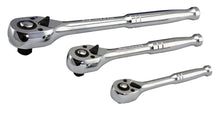 Britool Hallmark full chrome fine tooth reversible ratchets in 1/4", 3/8" and 1/2" drives.