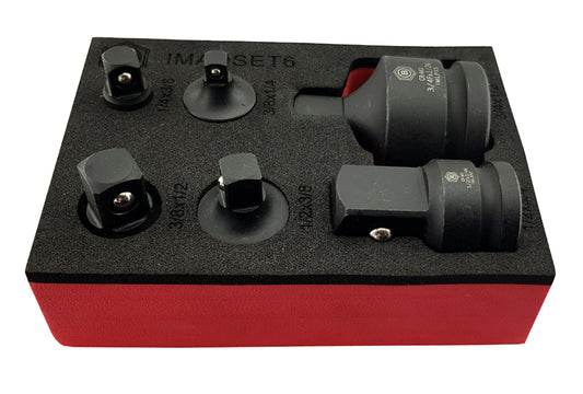 Britool Hallmark 6pc impact drive reducer and converter set