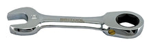 Britool Hallmark short metric ratchet spanner with hexagon ring end