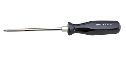 Britool Hallmark PZ2 screwdriver with blue handle and 125mm length