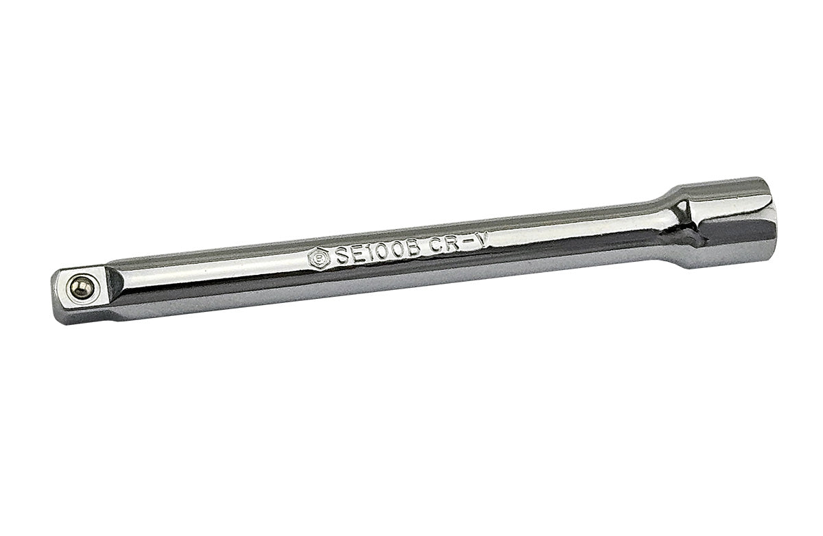 Britool Hallmark 1/4" Fixed Extension Bar, Chrome, 100mm length