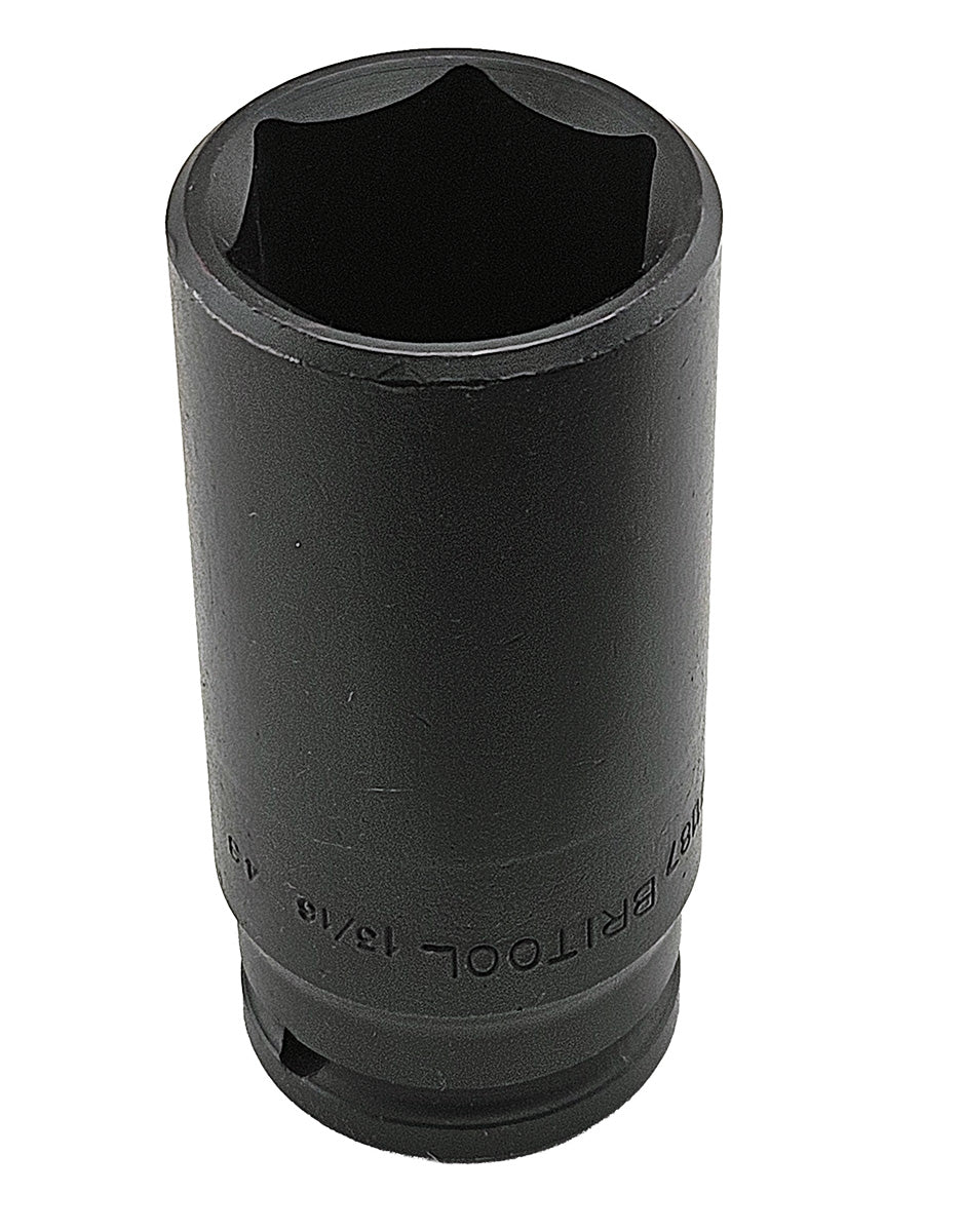 Britool Industrial 1/2" drive deep AF Imperial hexagon impact socket, branded Britool.