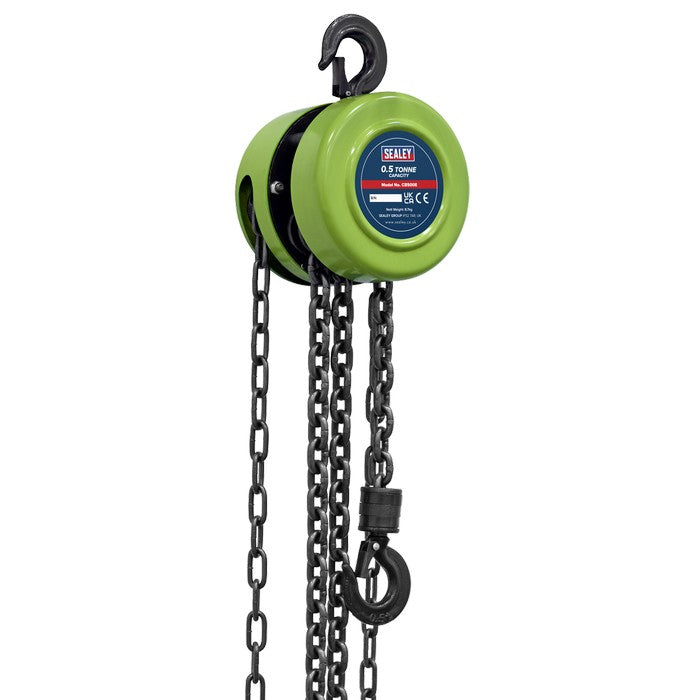 Sealey 2.5m Chain Block 0.5 Tonne