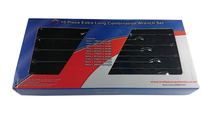 Britool Hallmark Extra Long 10PC Combination Spanner Set - CEXMSET10TC