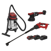 3 x SV20 Series Cordless Car Valeting Kit 20V - 2 Batteries
