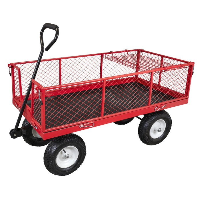 Platform Truck with Sides Pneumatic Tyres 450kg Capacity