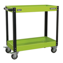 Workshop Trolley 2-Level Heavy-Duty - Hi-Vis Green