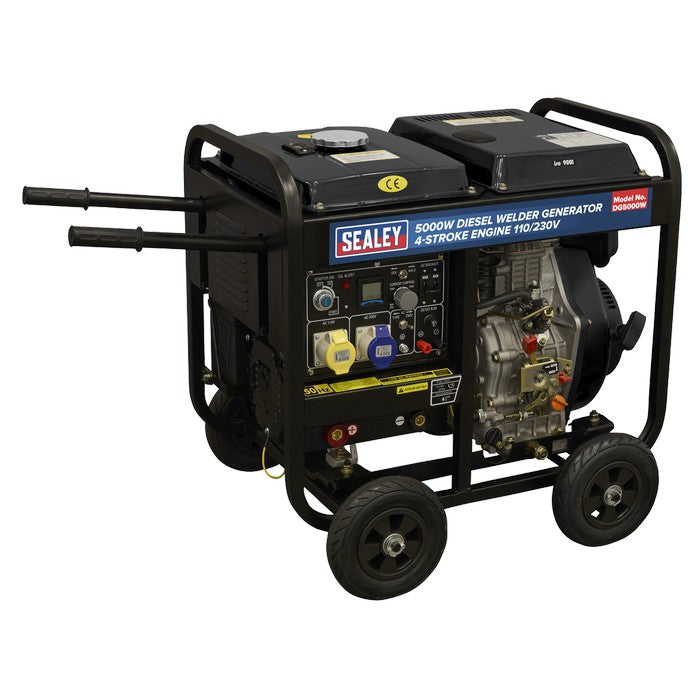 Sealey 5000W Diesel Welder Generator 4-Stroke Engine 110/230V