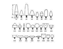 Universal Mounted Grinding Wheel / Points with 1/2" Shank - Various shapes