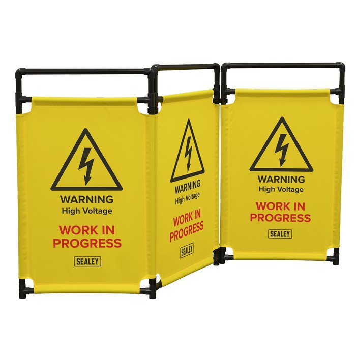 Folding Safety Barrier for Hybrid/Electric Vehicles